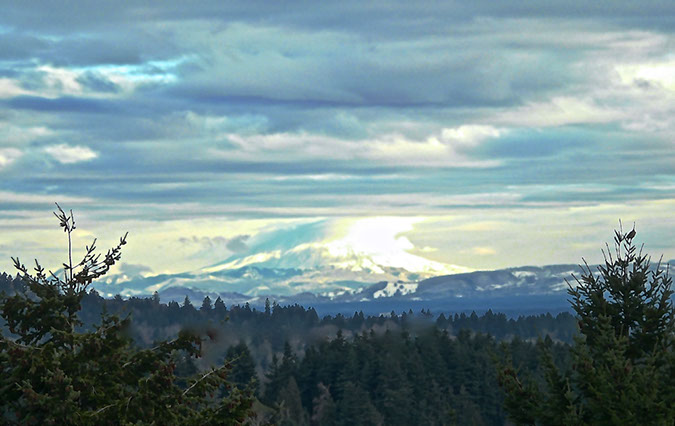 Mount St. Helens from Linda's window